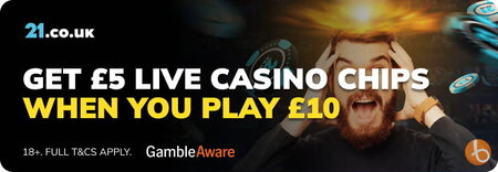 21.co.uk sign up bonus banner